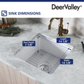 DeerValley Bath DeerValley DV-1K507 Haven Square Fireclay 18.11