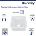 DeerValley Bath DeerValley DV-1K507 Haven Square Fireclay 18.11