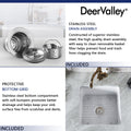 DeerValley Bath DeerValley DV-1K507 Haven Square Fireclay 18.11