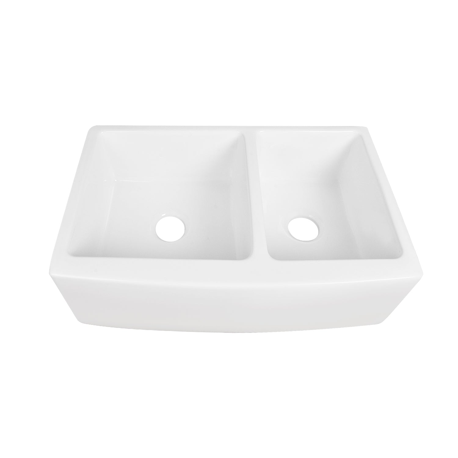 DeerValley Bath DeerValley DV-1K705 Eclipse 33" L X 21" W Double Basin Ceramic Farmhouse Kitchen Sink Kitchen Sink