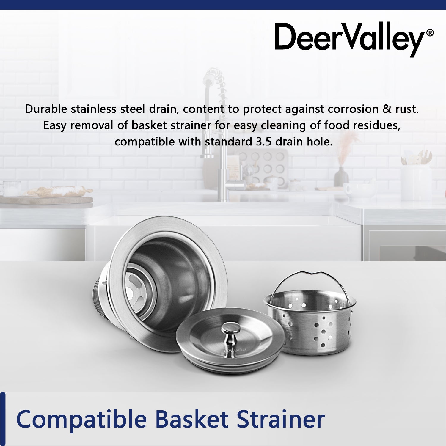 DeerValley Bath DeerValley DV-1K705 Eclipse 33" L X 21" W Double Basin Ceramic Farmhouse Kitchen Sink Kitchen Sink