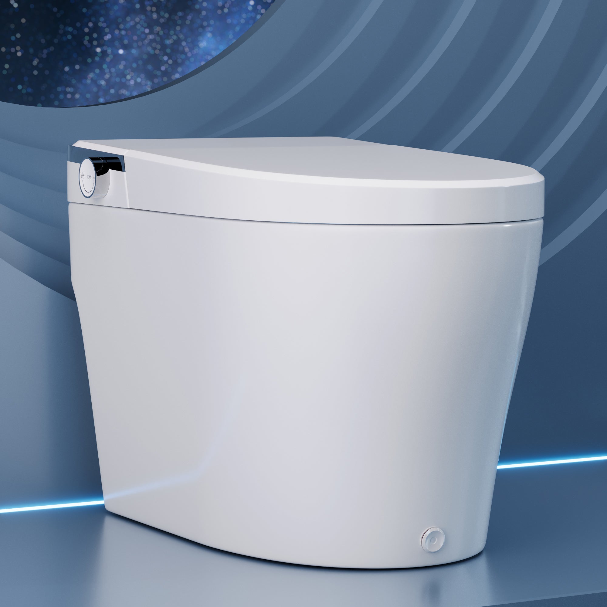 DeerValley DV-1S0029 Smart Bidet Toilet, One-Piece Elongated Smart Toilet with Foot Kick Flush, Warm Wash (Seat Included)