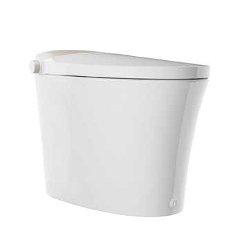 DeerValley DV-1S0150/DV-1S0150-V3 Tankless Smart Toilet,Off-seat Auto Flush,Foot Kick Flush,Night Light,Modern Elongated Toilet with Warm Water