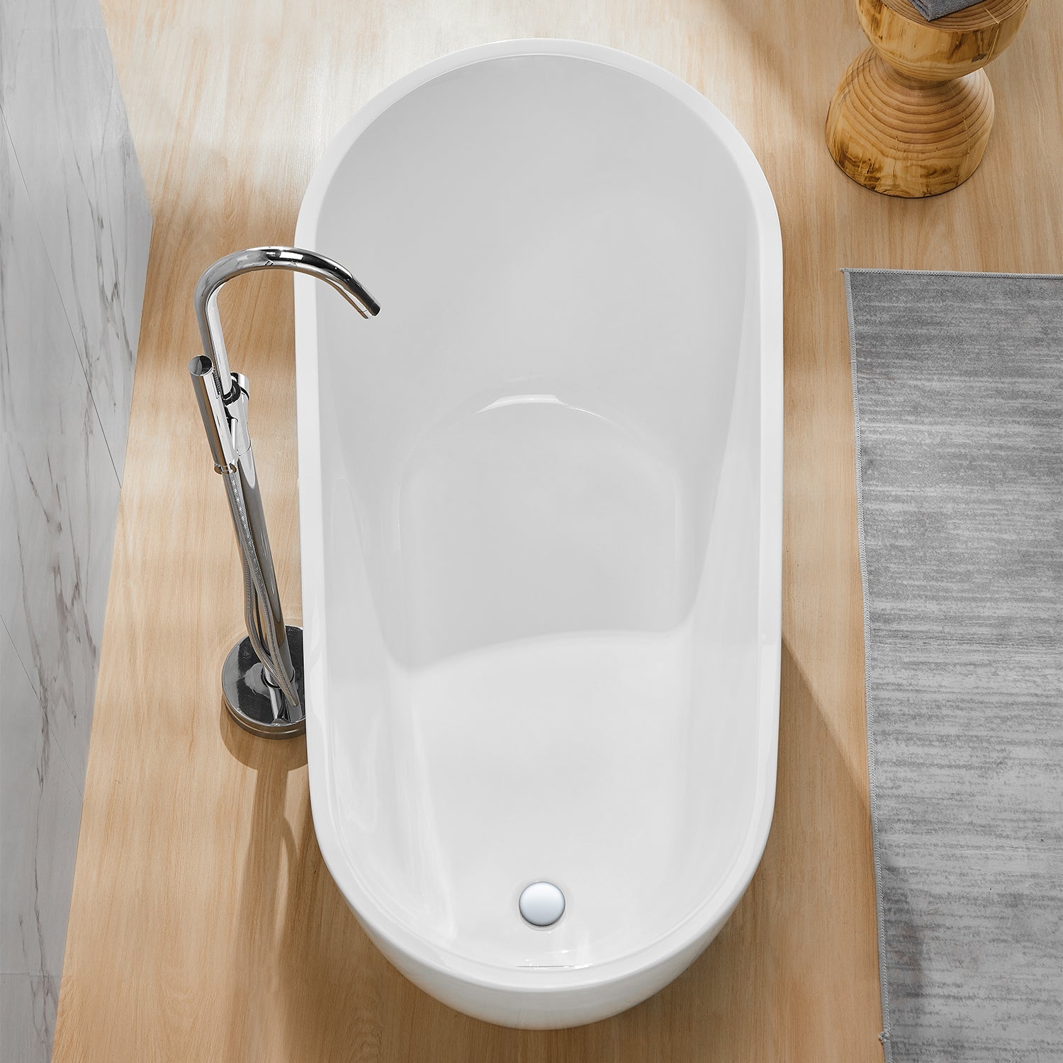 DeerValley Bath DeerValley DV-1T171 Prism 59" X 29" Freestanding Acrylic Bathtub