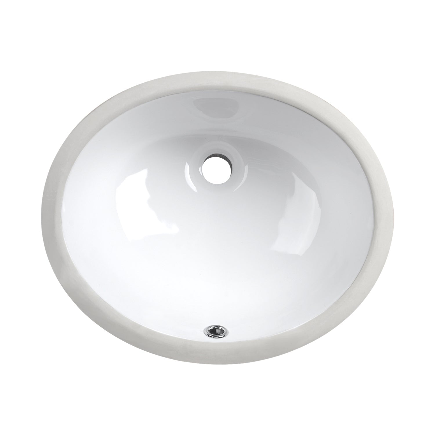 DeerValley Bath DeerValley DV-1U302 Liberty 17" X 14" Oval Vitreous China Undermount Bathroom Sink With Overflow Hole Undermount Sinks