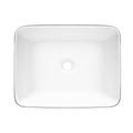 DeerValley Bath DeerValley DV-1V0001 Ally Black and White Ceramic Rectangular Vessel Bathroom Sink Vessel Sink