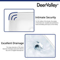 DeerValley Bath DeerValley DV-1V0001 Ally Black and White Ceramic Rectangular Vessel Bathroom Sink Vessel Sink