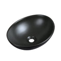 DeerValley Bath DeerValley DV-1V0011 Horizon Black Ceramic Glazed Oval Vessel Bathroom Sink Vessel sink