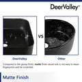 DeerValley Bath DeerValley DV-1V0023 Ace Black Ceramic Square Vessel Handmade Bathroom Sink Vessel sink