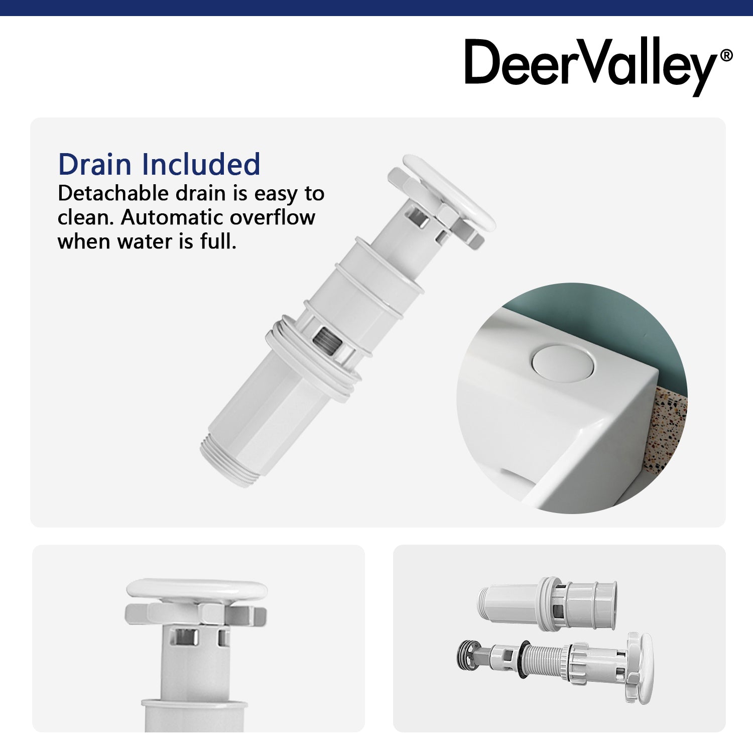 DeerValley DV-1D911 Pop-Up Bathroom Sink Drain(Fit with DV-1V0046)