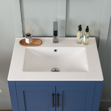 24" Rectangular Vanity Top Sink, Single Faucet Hole