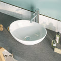 DeerValley Bath DeerValley DV-1V051 Horizon White Ceramic Glazed Oval Vessel Bathroom Sink Vessel sink