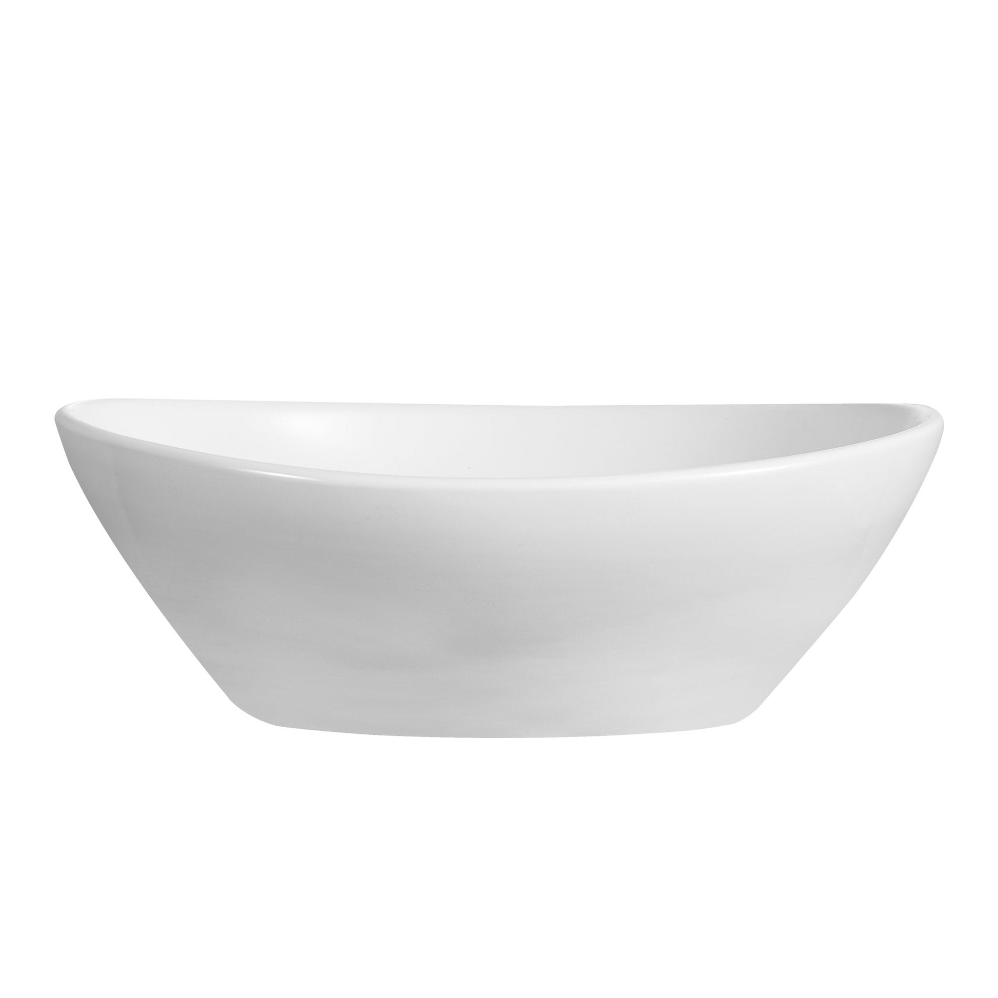 DeerValley Bath DeerValley DV-1V051 Horizon White Ceramic Glazed Oval Vessel Bathroom Sink Vessel sink