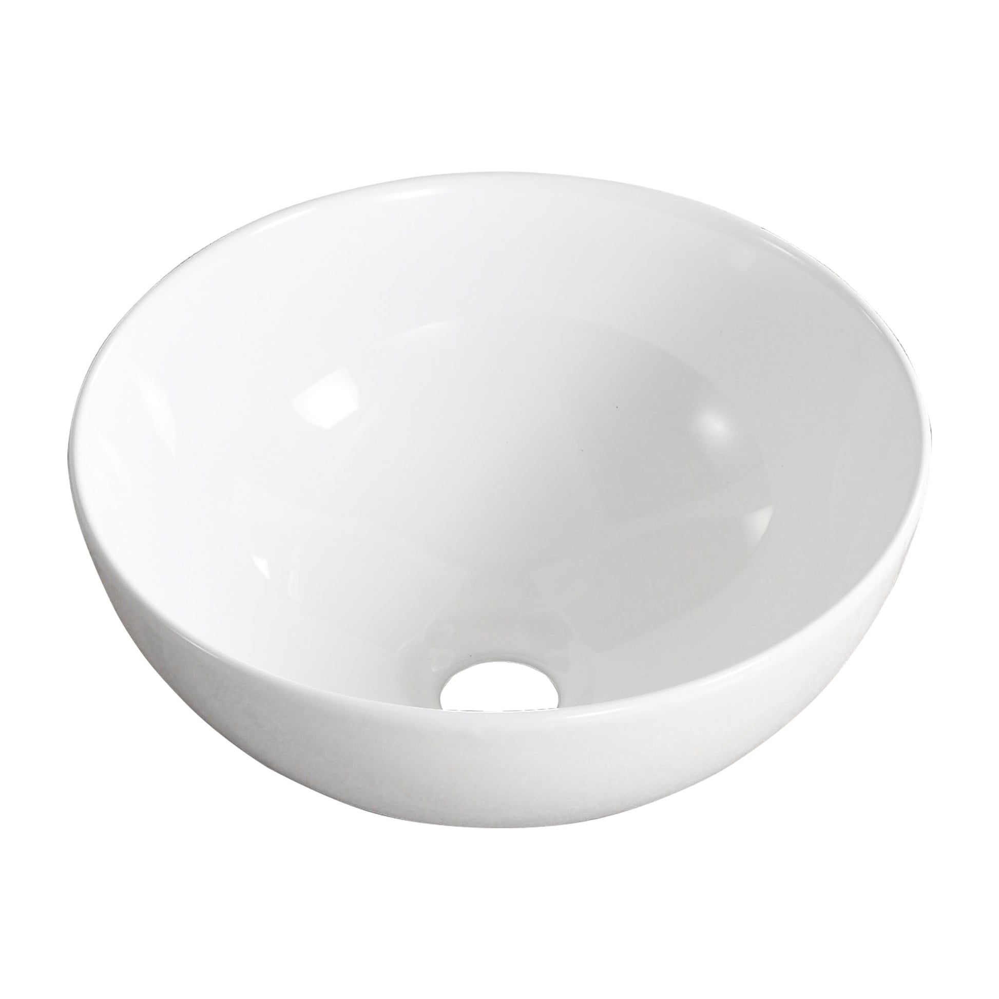 DeerValley Bath SYMMETRY 12.80" Round Vessel Bathroom Sink, Without Overflow With Multiple Colors Vessel Bathroom Sinks