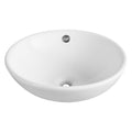 DeerValley Bath DeerValley DV-1V062 Symmetry Bathroom Ceramic Circular Overflow Hole Vessel Sink with Timeless Design Vessel sink