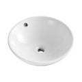 DeerValley Bath DeerValley DV-1V062 Symmetry Bathroom Ceramic Circular Overflow Hole Vessel Sink with Timeless Design Vessel sink