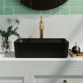 DeerValley Bath DeerValley DV-2V031 Ally Black Ceramic Rectangular Vessel Bathroom Sink Vessel sink