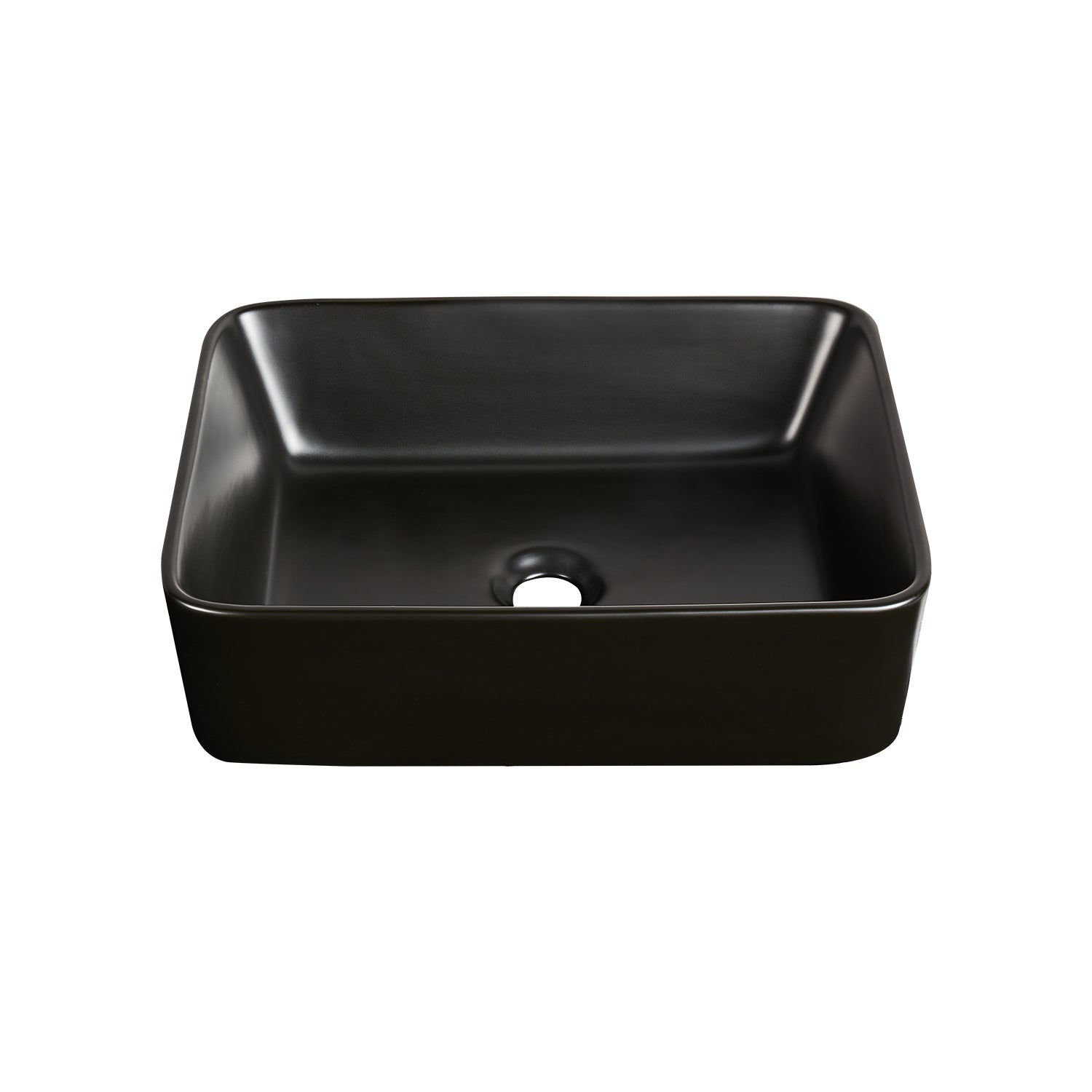 DeerValley Bath DeerValley DV-2V031 Ally Black Ceramic Rectangular Vessel Bathroom Sink Vessel sink