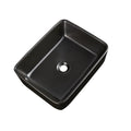 DeerValley Bath DeerValley DV-2V031 Ally Black Ceramic Rectangular Vessel Bathroom Sink Vessel sink