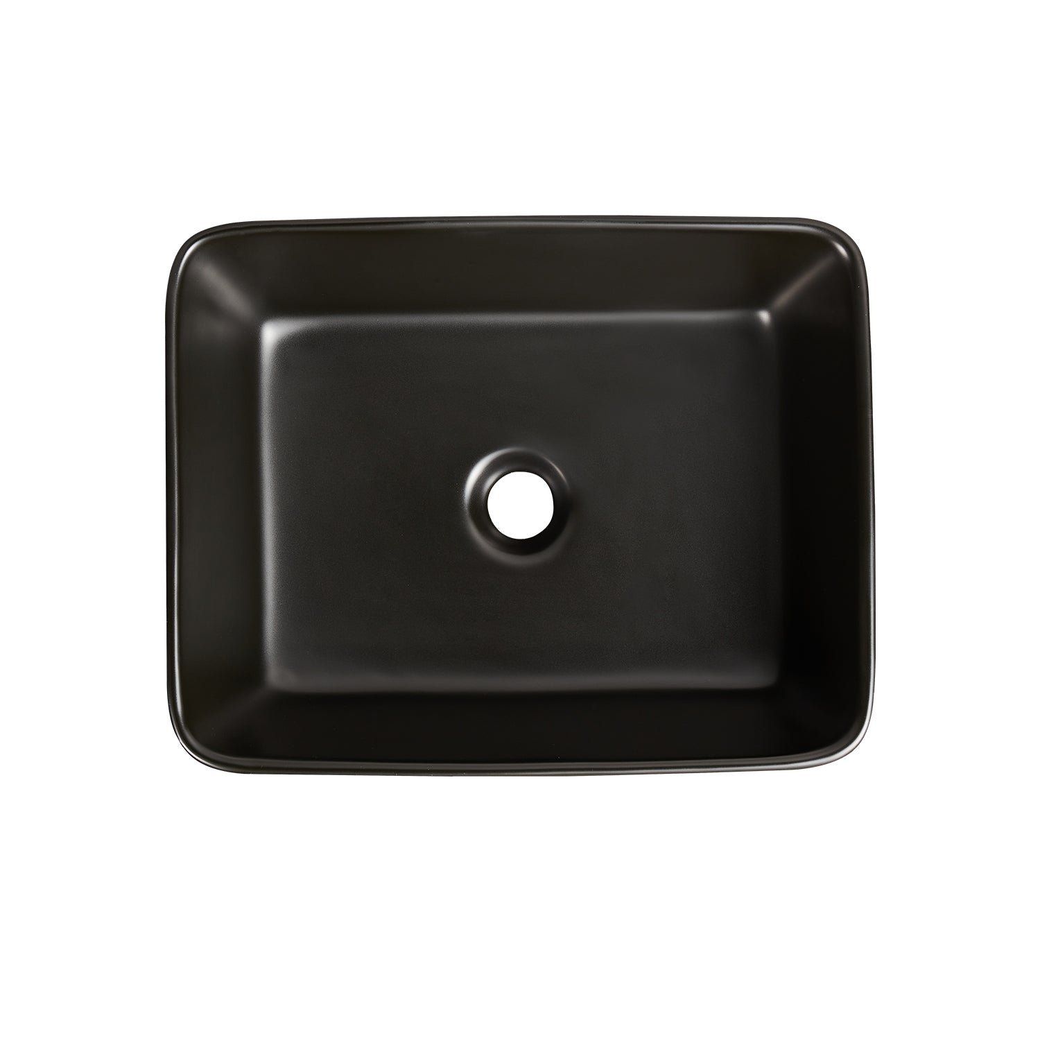 DeerValley Bath DeerValley DV-2V031 Ally Black Ceramic Rectangular Vessel Bathroom Sink Vessel sink