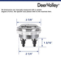 DeerValley Bath DeerValley chrome-plated dual flush button (Fit with DV-1F52636) Toilet Chrome-plated dual flush button