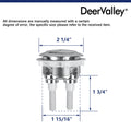 DeerValley Bath DeerValley chrome-plated dual flush button (Fit with DV-1F52812) Toilet Chrome-plated dual flush button