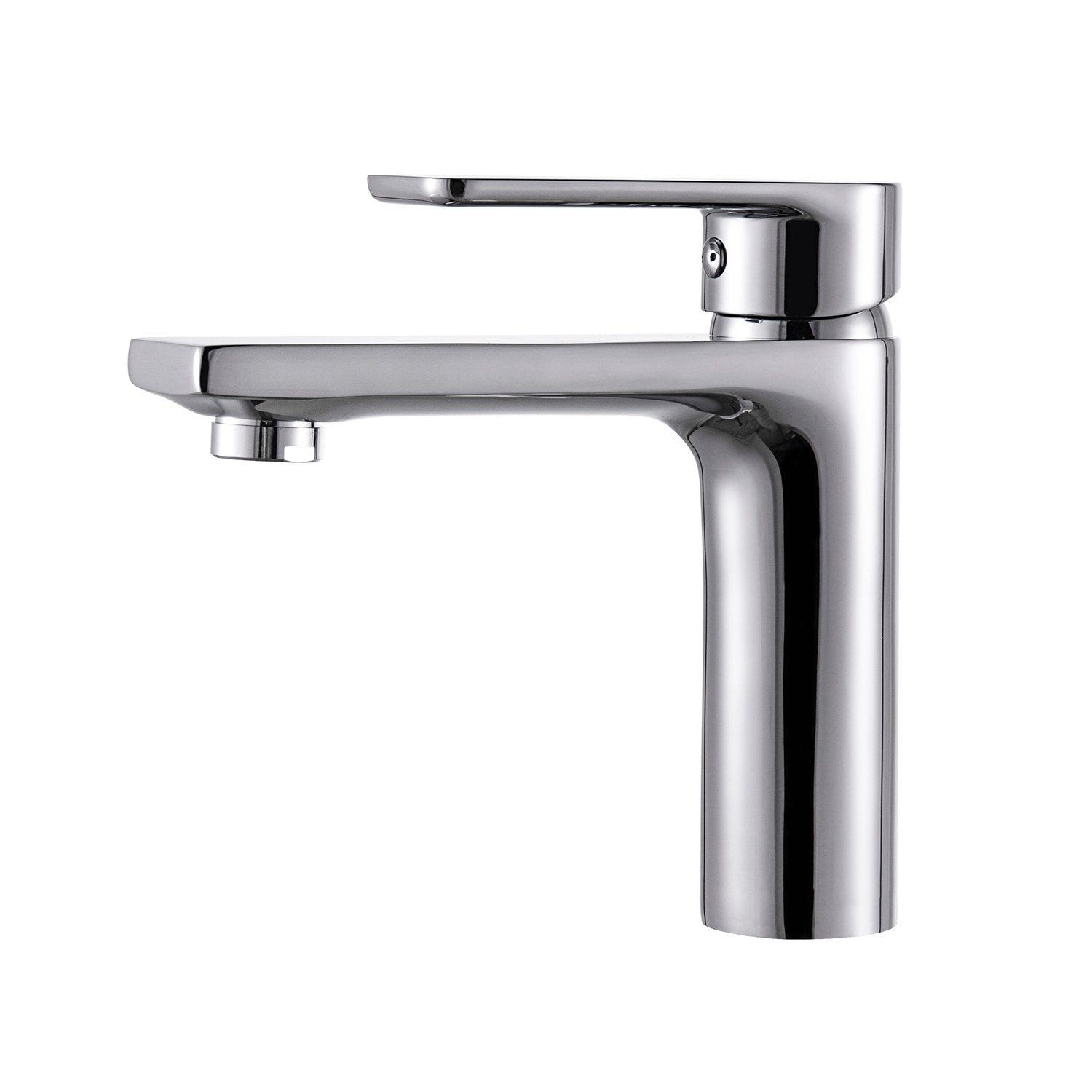 DeerValley Bath DeerValley DV-1J82802 Liberty Single Hole Brass Silver Bathroom Chrome Finished Faucet Faucet