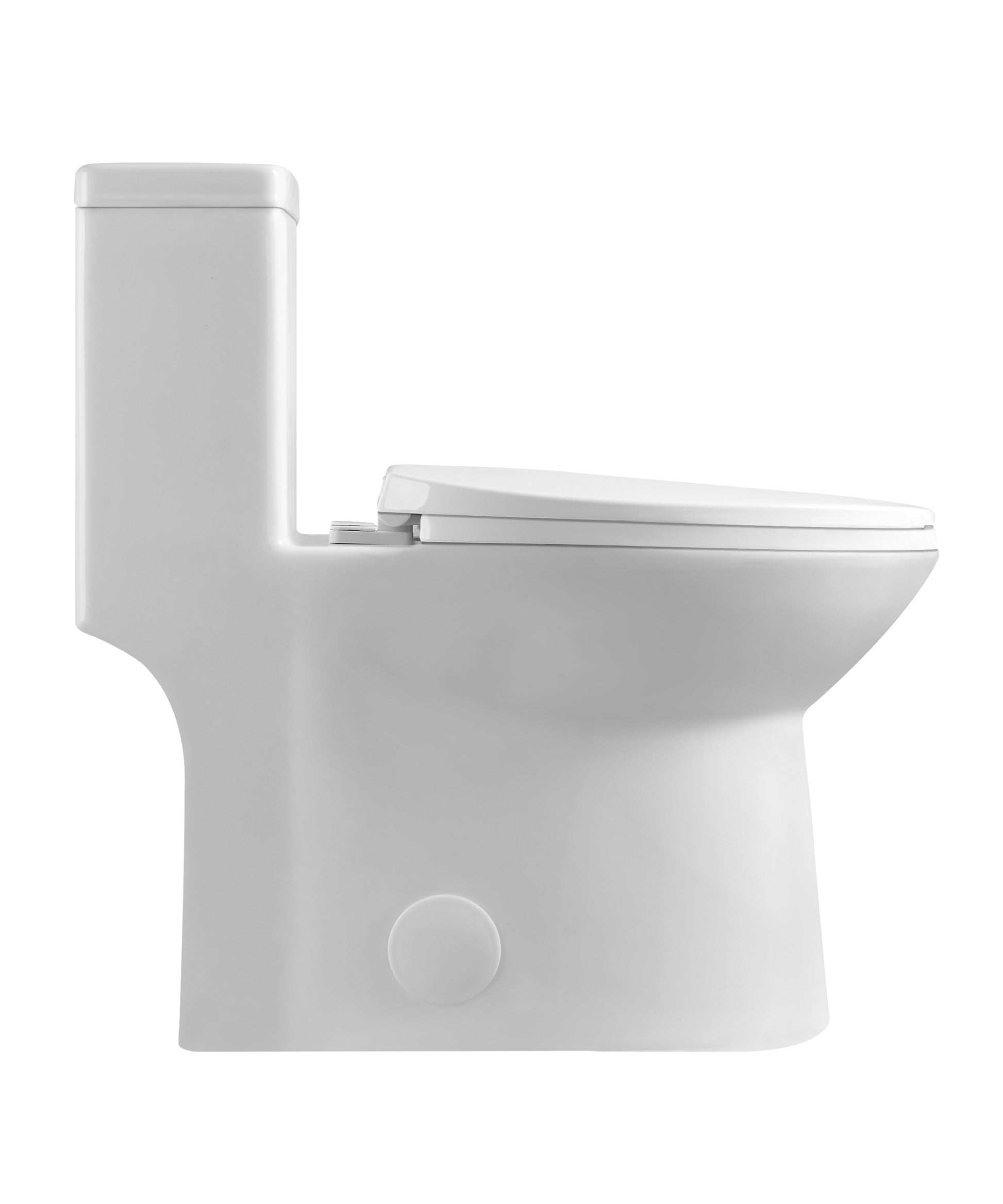 DeerValley Bath DeerValley DV-1F52508 Symmetry One Piece Toilet 1.1/1.6 GPF Elongated Standard Toilet with Comfortable Seat Height (Seat Included) Toilet