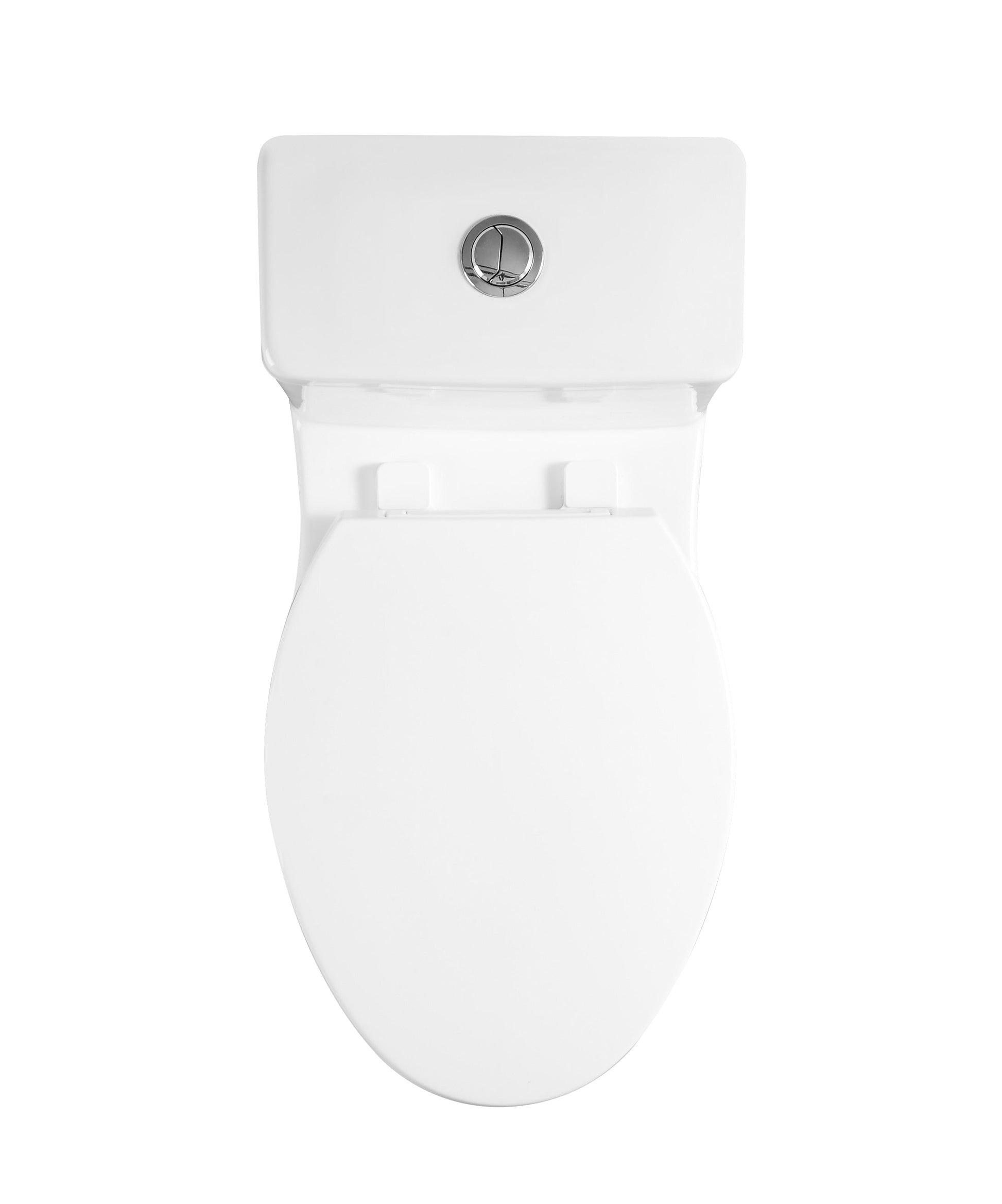 DeerValley Bath DeerValley DV-1F52508 Symmetry One Piece Toilet 1.1/1.6 GPF Elongated Standard Toilet with Comfortable Seat Height (Seat Included) Toilet