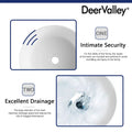 DeerValley Bath DeerValley DV-1V063 Symmetry White Ceramic Circular Vessel Bathroom Sink Vessel sink