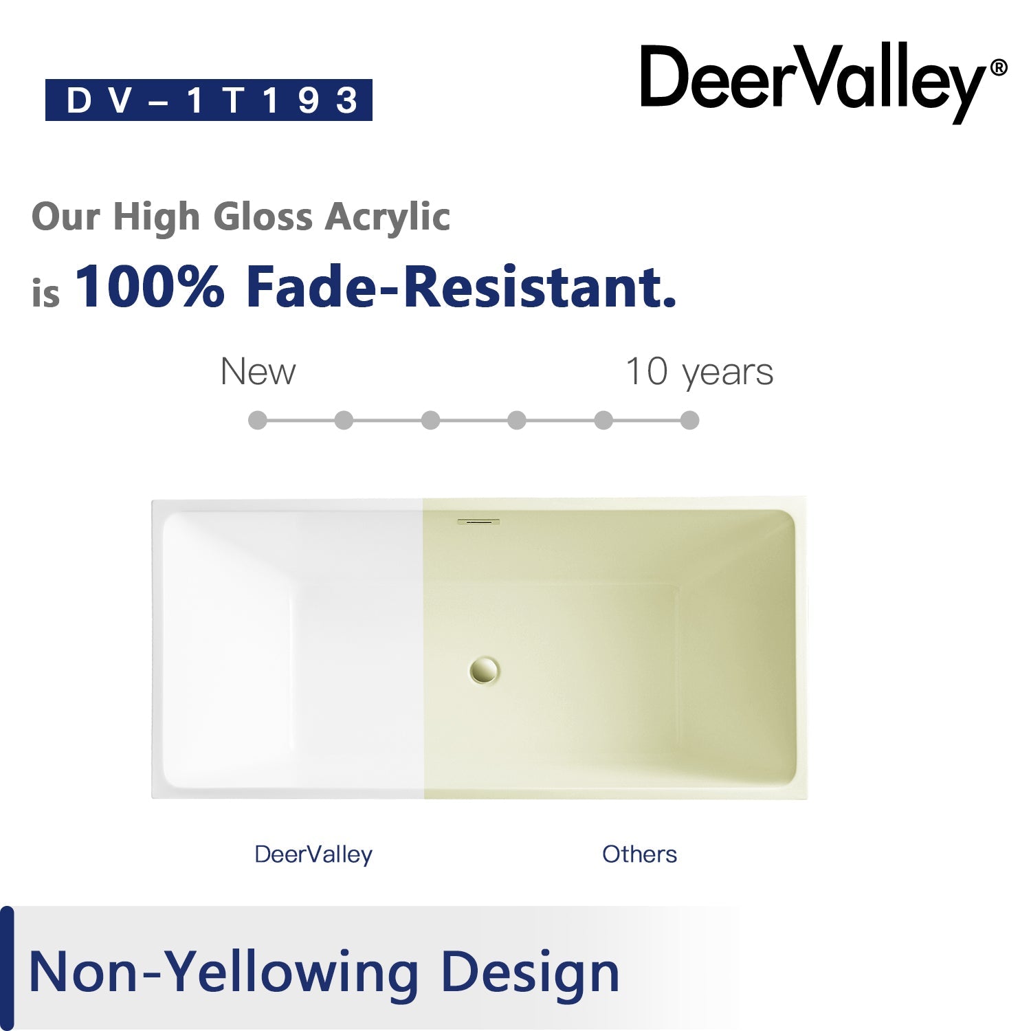 DeerValley Bath DeerValley DV-1T193 Apex 67" x 31" Freestanding Acrylic Bathtub