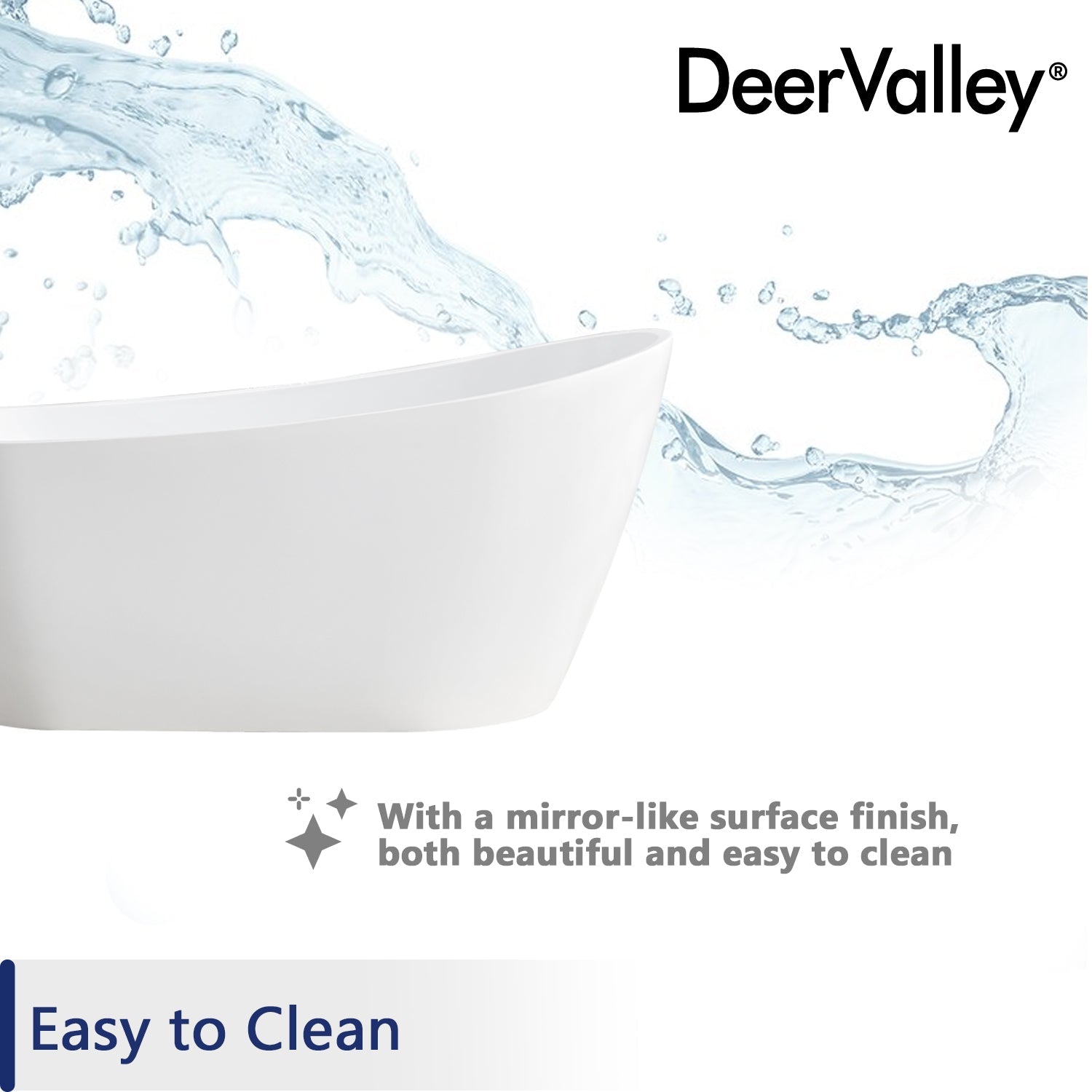 DeerValley Bath DeerValley DV-1T171 Prism 59" X 29" Freestanding Acrylic Bathtub