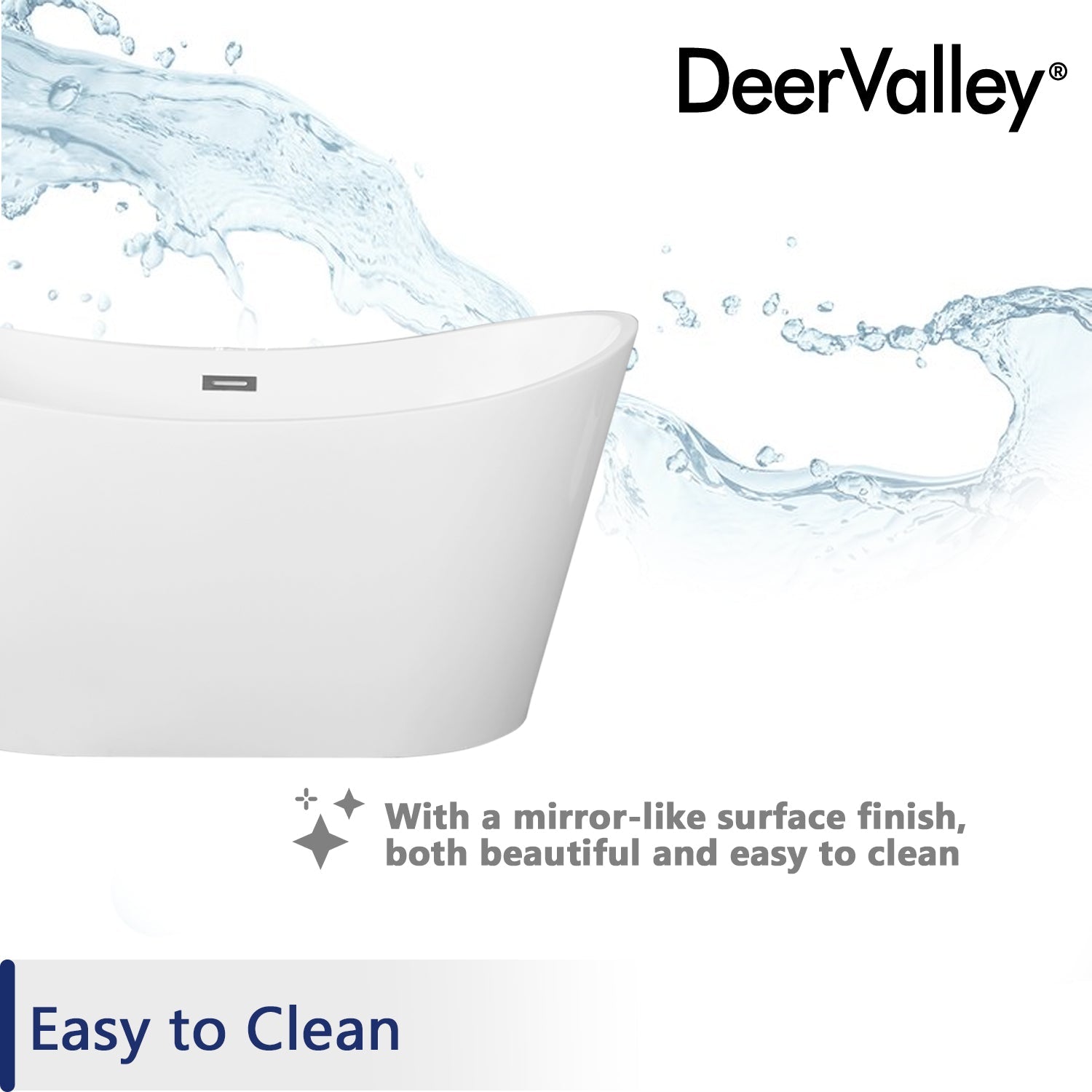 DeerValley Bath DeerValley DV-1T153 Horizon 67" X 31" Freestanding Acrylic Bathtub