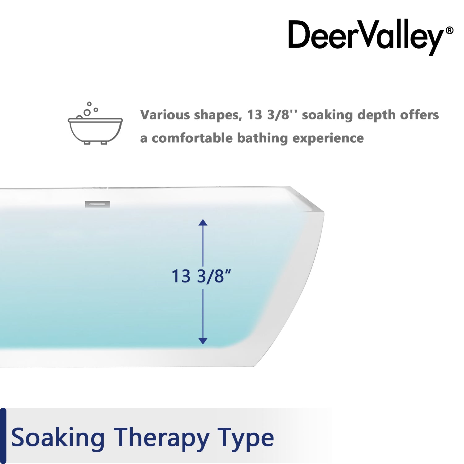 DeerValley Bath DeerValley DV-1T193 Apex 67" x 31" Freestanding Acrylic Bathtub